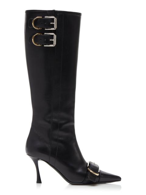 Givenchy Voyou Buckle-Detailed Leather Knee Boots black