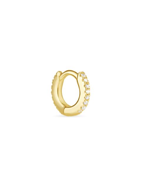 STONE AND STRAND Second Hole Teeny White Diamond Pave Eternity Huggie