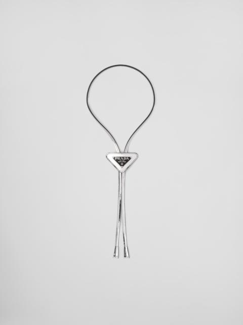 Prada Brushed leather bolo tie