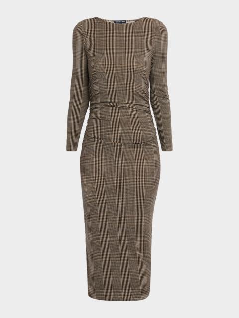 VERONICA BEARD Char Prince of Wales Long-Sleeve Mini Dress