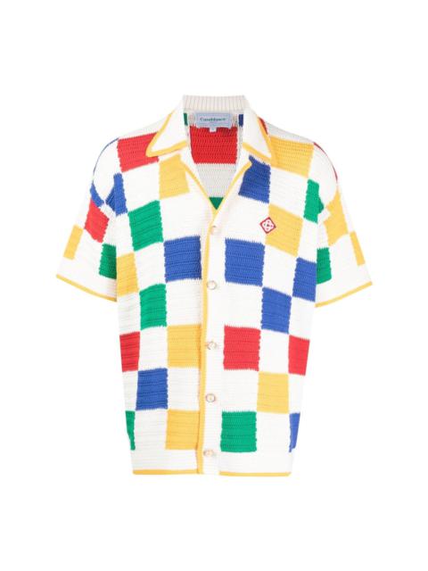CASABLANCA crochet-knit shirt