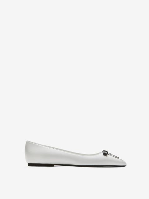 N°21 ZIP-DETAIL BALLET PUMPS