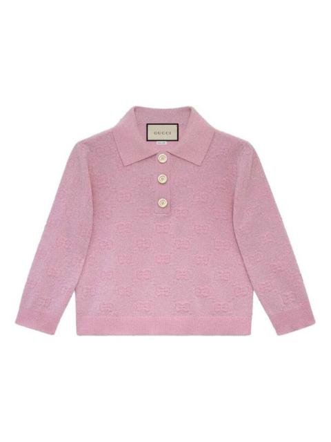 GUCCI (WMNS) Gucci SS20 GG Shiny Wool Short Polo Shirt For Pink 599273-XKA5X-5152