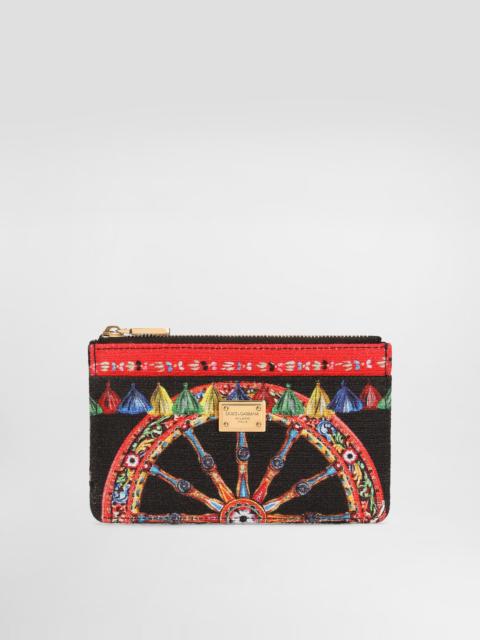 Dolce & Gabbana Carretto-print canvas card holder