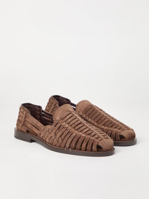 Brunello Cucinelli Suede woven sandals