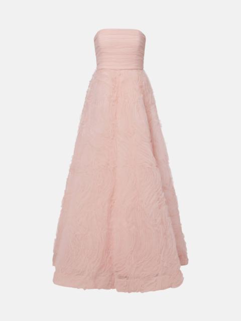REBECCA VALLANCE Strapless tulle gown