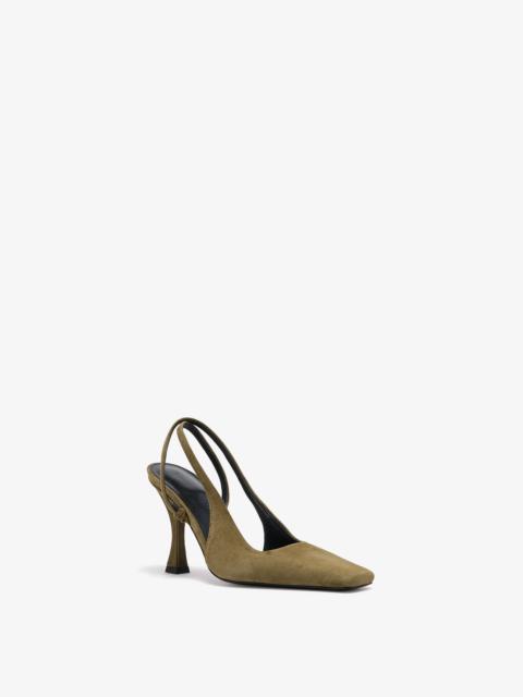 Proenza Schouler Trap Cross Slingback Pumps in Kidsuede