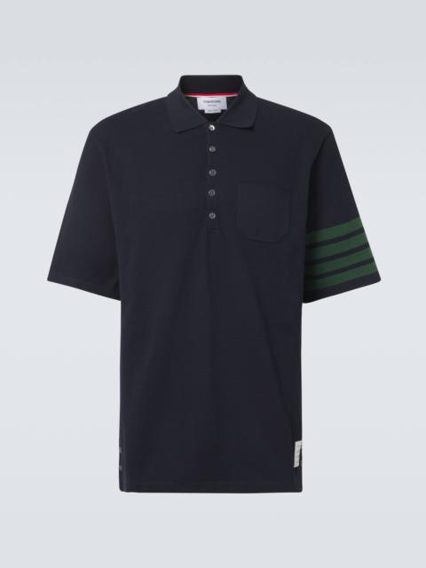Thom Browne 4-Bar cotton piqué polo shirt