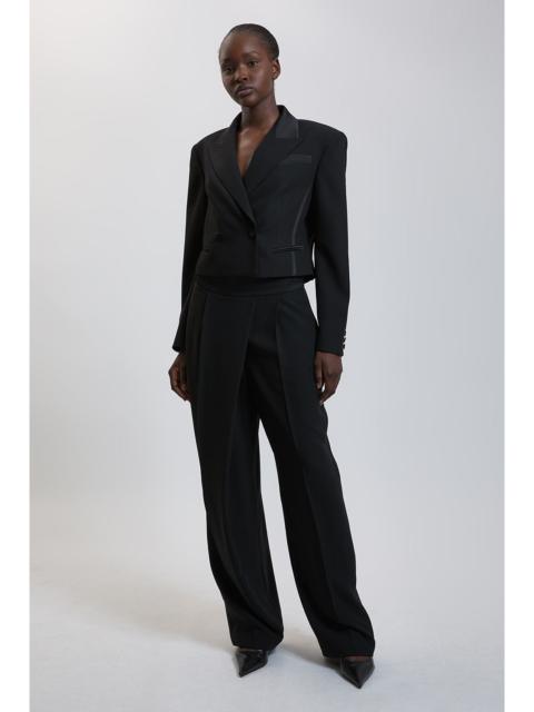 KAREN MILLEN Satin Back Crepe Tailored Trousers