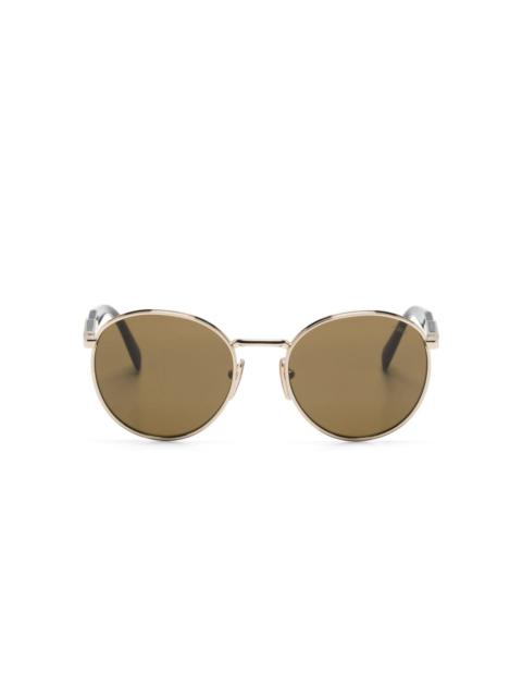 logo-engraved round-frame sunglasses