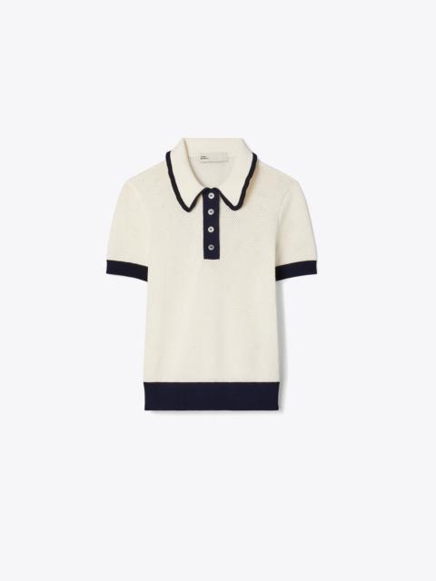 TORY BURCH Viscose Pointelle Sweater