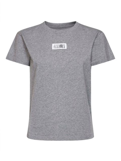 MM6 Maison Margiela Melange grey cotton Numeric T-shirt