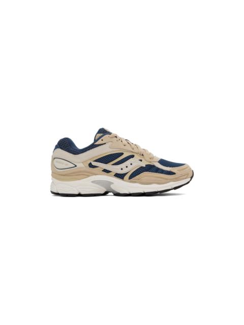 Saucony Beige & Navy ProGrid Omni 9 Sneakers