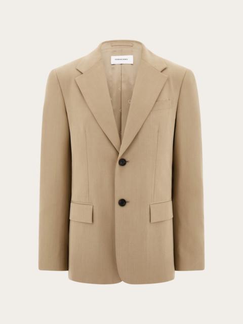 FERRAGAMO Single breasted flannel blazer