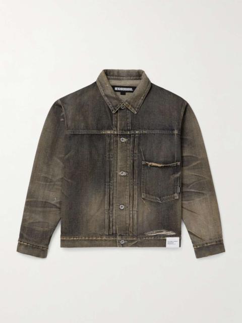 NEIGHBORHOOD Savage Type-1 Distressed Denim Jacket