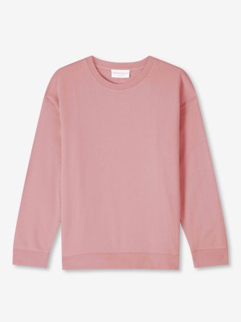 Derek Rose Women's Sweatshirt Quinn Cotton Modal Rose Pink