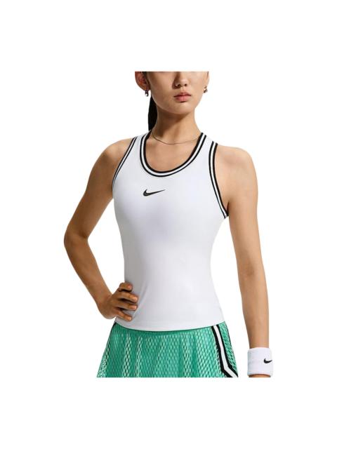 Nike (WMNS) Nike Court Slam Tennis Tank Top Asia Sizing 'White Black' IM9427-100