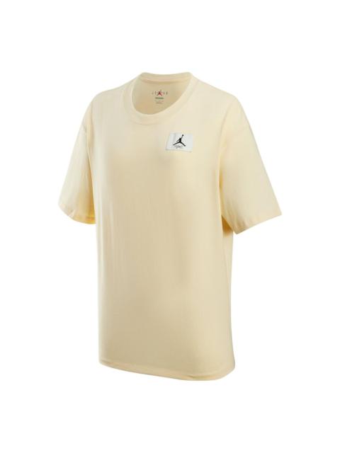 (WMNS) Air Jordan Small Logo T-Shirts 'Cream' FV1133-118