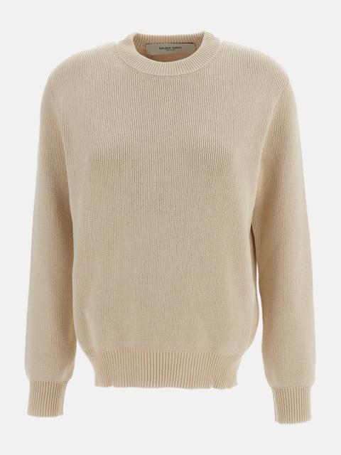 Golden Goose COTTON CREWNECK SWEATER WITH LOGO