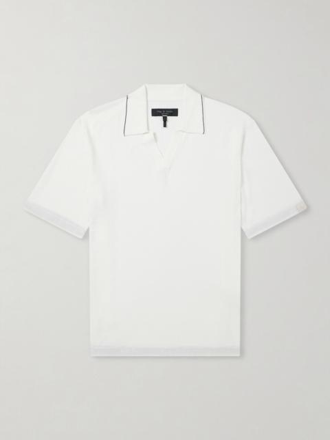 rag & bone Conrad Cotton and Silk-Blend Polo Shirt