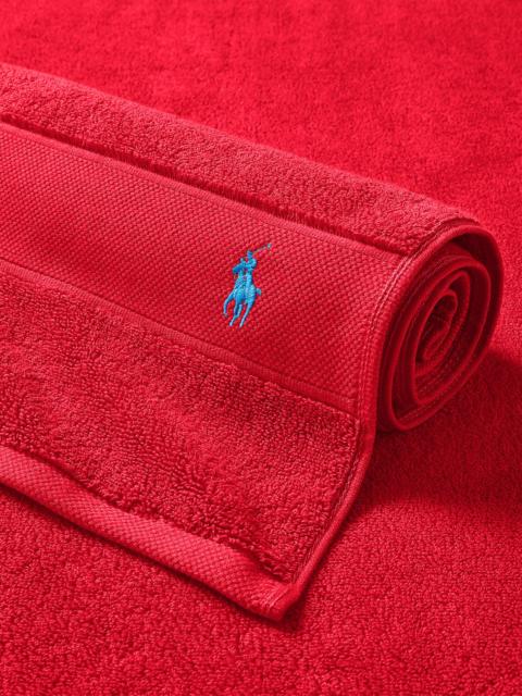 Ralph Lauren Polo Player Cotton Bath Mat - Petal Red