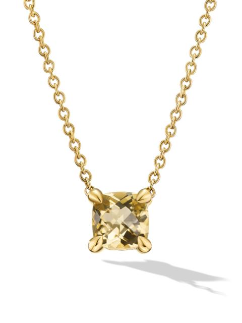 DAVID YURMAN Women's Micro Chatelaine Pendant Necklace in 18K Yellow Gold - Champagne Citrine