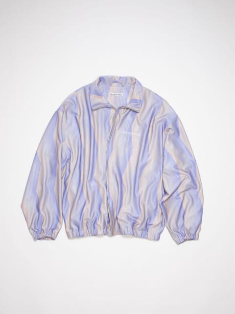 Acne Studios Logo zipper jacket - Blue/beige