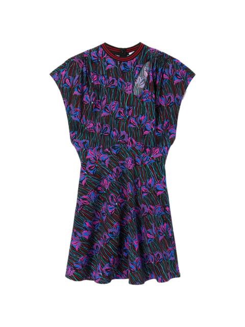 Fiori Di Loto-print minidress