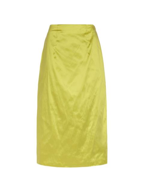 Simone Rocha satin-finish darted skirt
