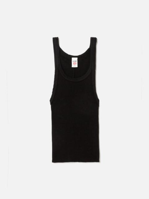 RE/DONE Hanes Cropped Ribbed Tank - Black