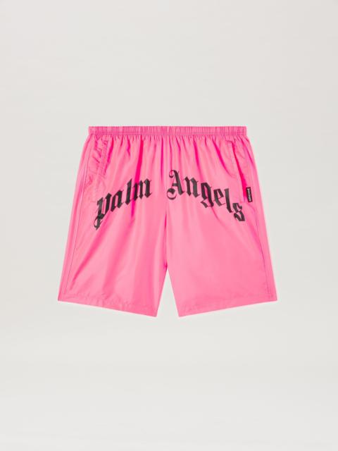 Palm Angels Curved Logo Bold Swim Short