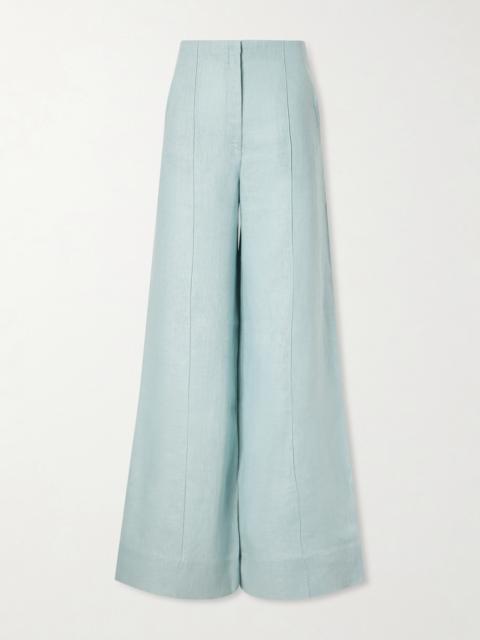 ANDRES OTALORA La Promesa Linen Wide-leg Pants