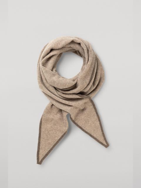 Johnstons of Elgin Ethel Brown Cashmere Diamond Scarf