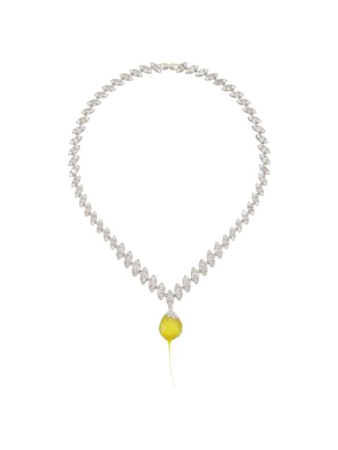 SSENSE Exclusive Silver & Yellow Diamond Dip Necklace