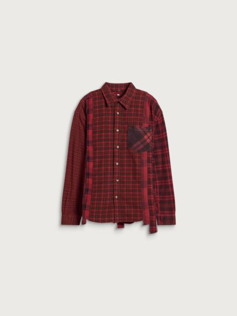 NEEDLES Needles 7 Cuts Overdyed Flannel Shirt