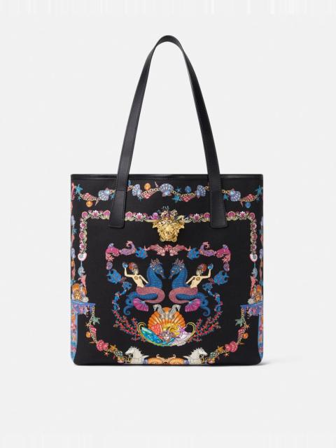 VERSACE Coral Theatre La Medusa Canvas Tote Bag