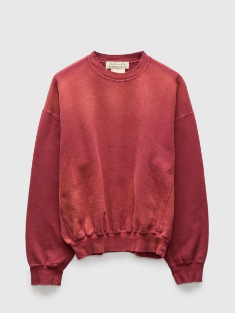 REMI RELIEF "3-Fly" Special Finish Fleece Crewneck in Bordeaux