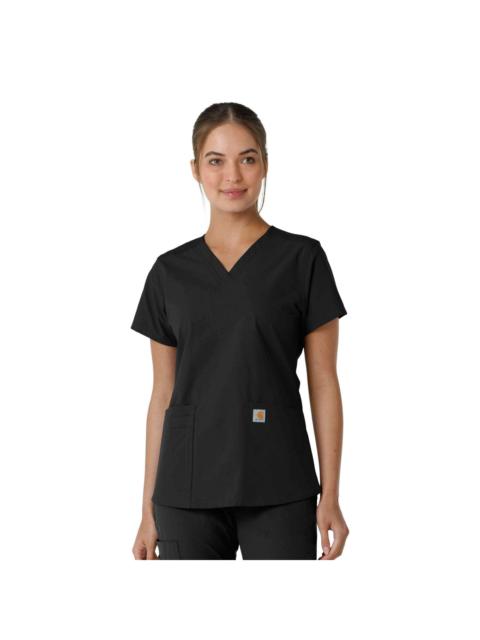 Carhartt Women's Force Essentials V-Neck Knit Panel Scrub Top
