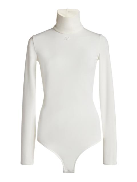 courrèges Mockneck Jersey Bodysuit