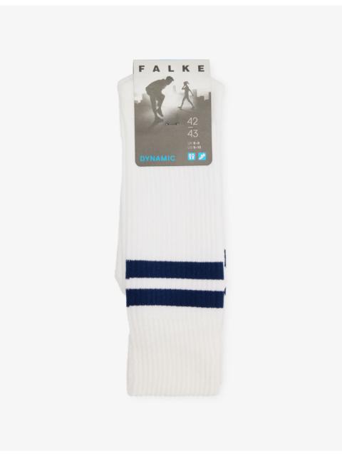 FALKE Dynamic Stripe-Trim Stretch-Cotton Socks