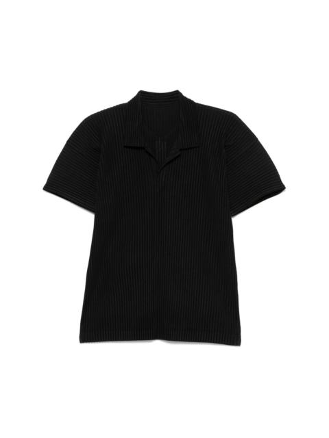 plissé polo shirt