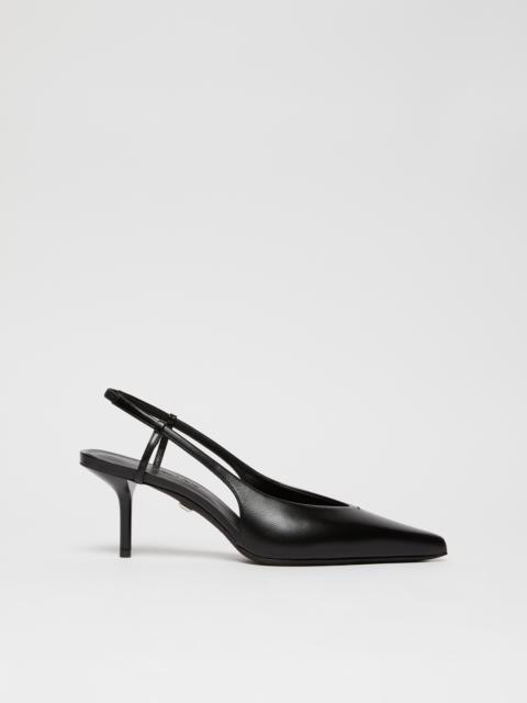 Max Mara MMSLINGCALF Leather slingback heels