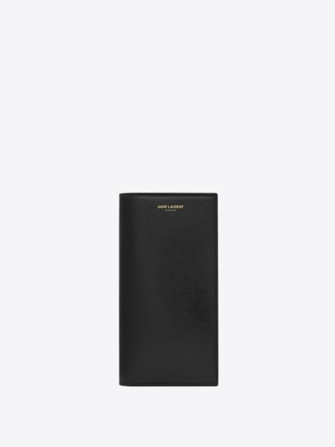 saint laurent paris continental wallet in coated bark leather