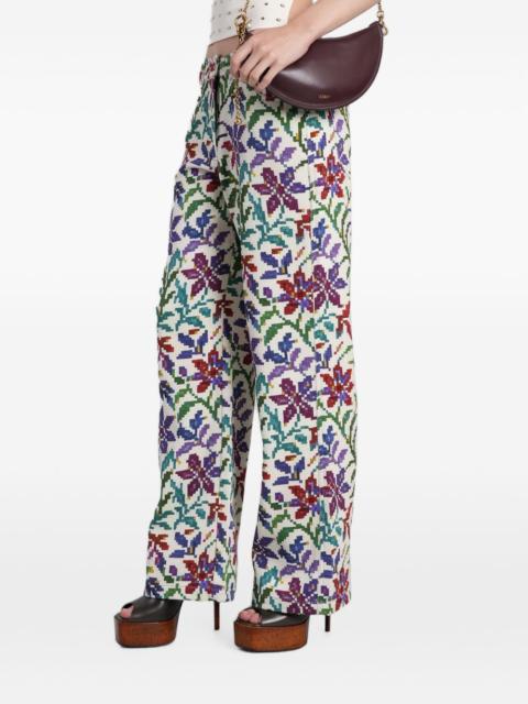 SIEDRÉS floral-print trousers