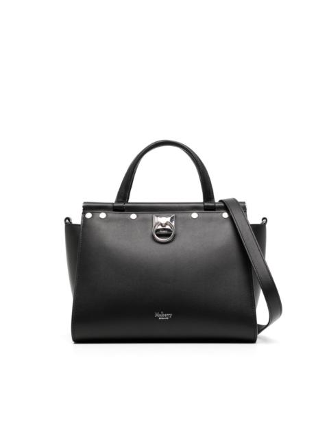 Iris leather tote bag