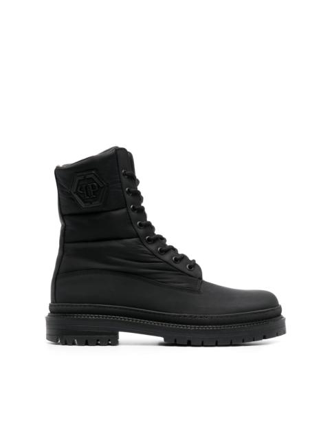 PHILIPP PLEIN logo-embossed ankle boots