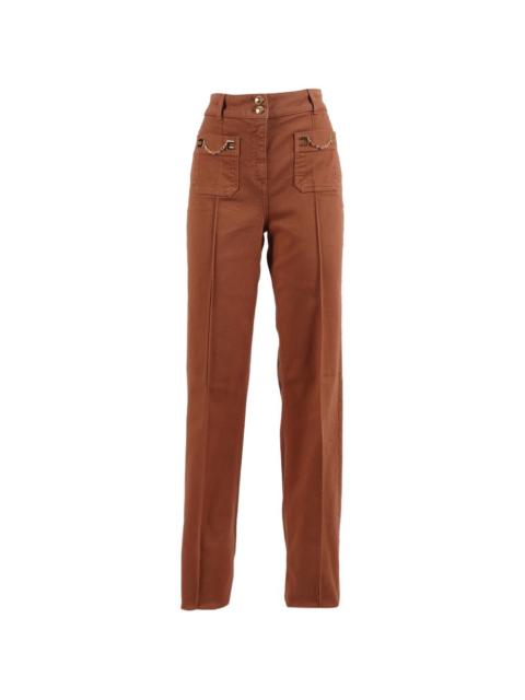 ELISABETTA FRANCHI chain-detail trousers