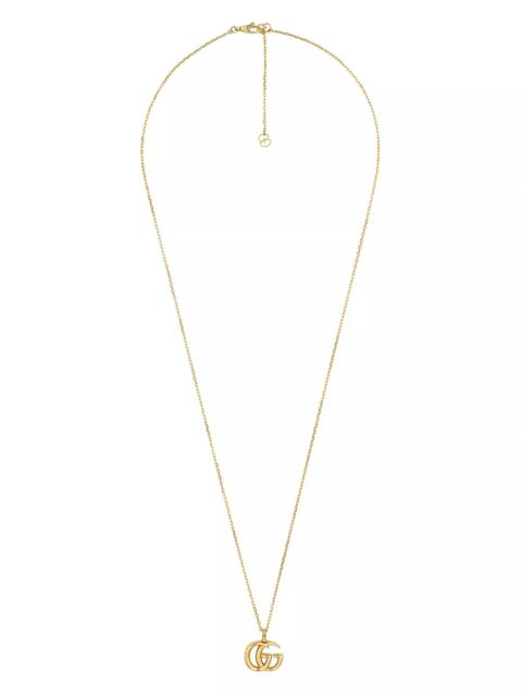 GUCCI 18K Yellow Gold Running G Pendant Necklace, 25.5"