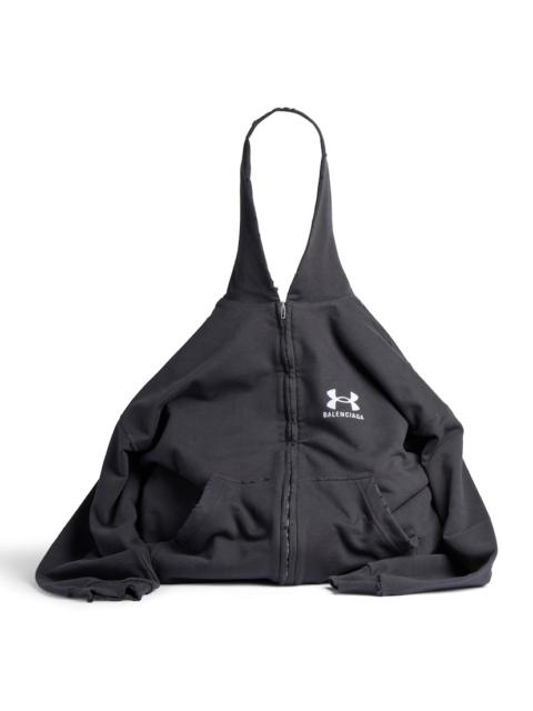 BALENCIAGA Men's Under Armour® Hoodie Bag in Black/white