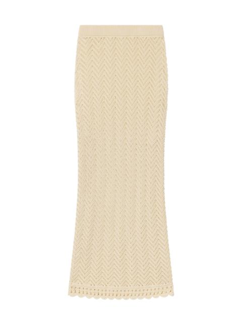 A.L.C. Siesta Cotton Crochet Knit Midi Skirt